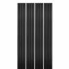 Lot de 4 Panneaux tasseaux bois 250 x 30 x 1,9 cm - Lamelles placage noir fond noir - 3m²