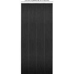 Lot de 4 Panneaux tasseaux bois 250 x 30 x 1,9 cm - Lamelles placage noir fond noir - 3m²