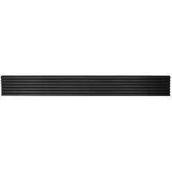 Lot de 4 Panneaux tasseaux bois 250 x 30 x 1,9 cm - Lamelles placage noir fond noir - 3m²