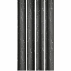 Lot de 4 Panneaux tasseaux bois 250 x 30 x 1,9 cm - décor marbre noir/feutrine noir - 3m²