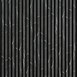 Lot de 4 Panneaux tasseaux bois 250 x 30 x 1,9 cm - décor marbre noir/feutrine noir - 3m²