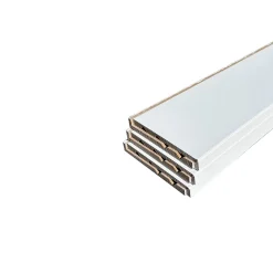 Lot de 6 Surplinthes MDF Prépeint Blanc, L.2.44 m x H.13.1 cm, Ep.22 mm