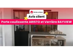 Lot de 2 verrières atelier avec imposte en aluminium thermolaqué - 2 x L120 x H130 + L83 x H40 cm - Noir - BAYVIEW