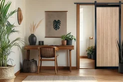 Lot porte Univers 204 x 83 x 4 cm + rail rustique Skylab
