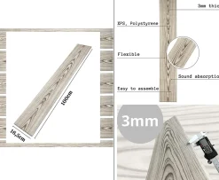 20m² - 120 pièces de panneaux polystyrène, panneaux de plafond, panneaux muraux, décors, imitation pour plafonds - PP-111