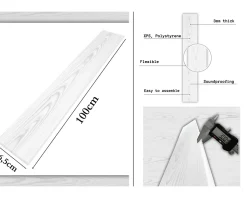 20m² - 120 pièces de panneaux polystyrène, panneaux de plafond, panneaux muraux, décors, imitation pour plafonds - P02