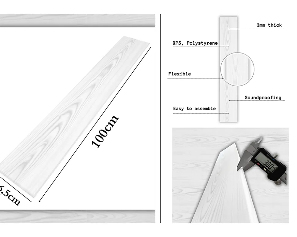 20m² - 120 pièces de panneaux polystyrène, panneaux de plafond, panneaux muraux, décors, imitation pour plafonds - P02