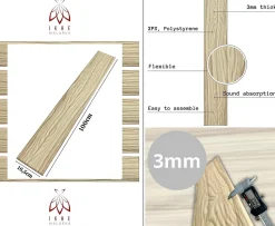20m² - 120 pièces de panneaux polystyrène, panneaux de plafond, panneaux muraux, décors, imitation pour plafonds - P4-12