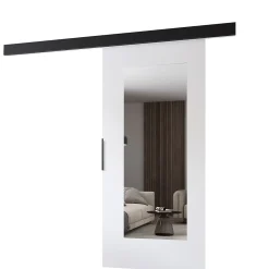 MINIO go for it, porte coulissante PRIM, 106 cm, avec miroir, Blanc / Noir
