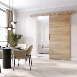 MINIO go for it, porte coulissante CLEAN A 86 cm portes de chambre, Chêne Sonoma