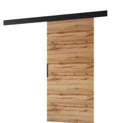 MINIO go for it, porte coulissante PRIM A 86 cm, Poignée noire, Chêne Wotan / Noir
