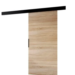 MINIO go for it, porte coulissante PRIM A 86 cm, Poignée noire, Chêne Sonoma / Noir