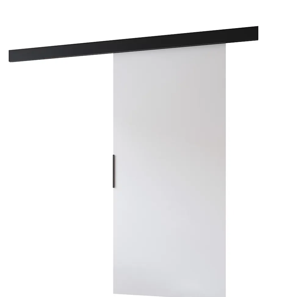 MINIO go for it, porte coulissante PRIM A 106 cm, Poignée noire, Blanc / Noir