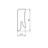 96ml de PLINTHE BASSE CARRÉE en FIBRE DE BOIS 40X15 BLANC