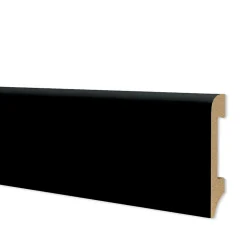 108ML de plinthe BC brossée en EqualWood HI-TEC POLYMERS 75x14mm Noir, Blanc, Aluminium etc. - NOIR