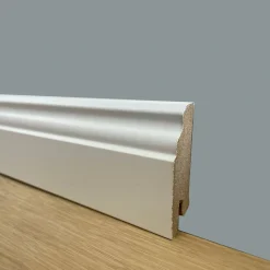 96ml de PLINTHE DUCAL PLINTH en FIBRE DE BOIS COMPACT 60X15 BLANC