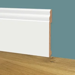 100ml de Plinthe DUCALE en EqualWood HI-TEC POLYMERS 170x14x2000mm - BLANC