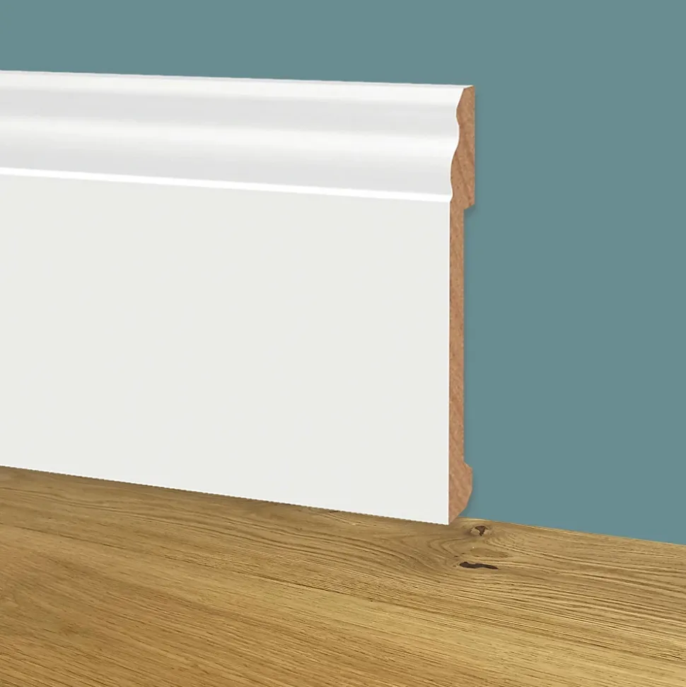 100ml de Plinthe DUCALE en EqualWood HI-TEC POLYMERS 170x14x2000mm - BLANC