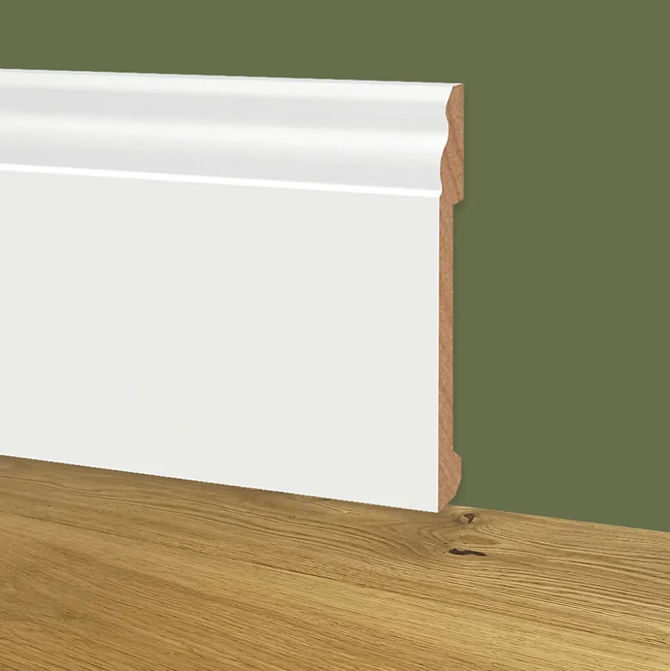 100ml de Plinthe DUCALE en EqualWood HI-TEC POLYMERS 170x14x2000mm - BLANC