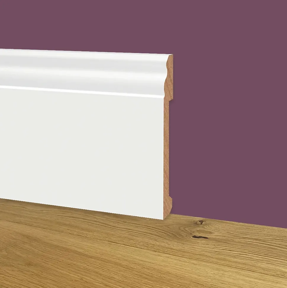 100ml de Plinthe DUCALE en EqualWood HI-TEC POLYMERS 170x14x2000mm - BLANC