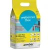 Mortier colle pour carrelage WEBERCOL FLEX intérieur et extérieur (C2S1 et EG) - Sac 5 Kg - BLANC