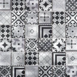 Mosaique d'aluminium brosse 4.8X4.8 cm Decor Patchwork Contemporain - vendu par plaque de 30 X 30 cm -