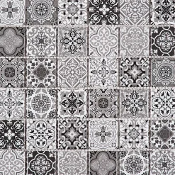 Mosaique de Ceramique 4,8 X4,8 Cm Patchwork Gris - vendu par plaque de 30 X 30 cm -