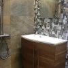Mosaique de Quartzite Multiformat et Verre Gris - vendu par plaque de 30X30 Cm -