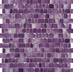 Mosaique de Verre Irregulier Bords Casses Violet - vendu par plaque de 31X31.5 cm -