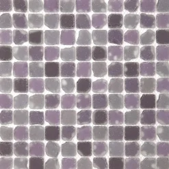 Mosaique de Verre Vieilli 2.5X2.5 Cm Mix Pourpre Format - vendu par plaque de 30X30 cm -
