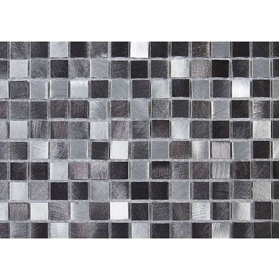 Mosaïque Alu - Gris - 1.5 x 1.5 cm