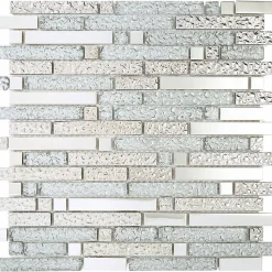 Mosaïque Alu / Verre - Gris / Frozen