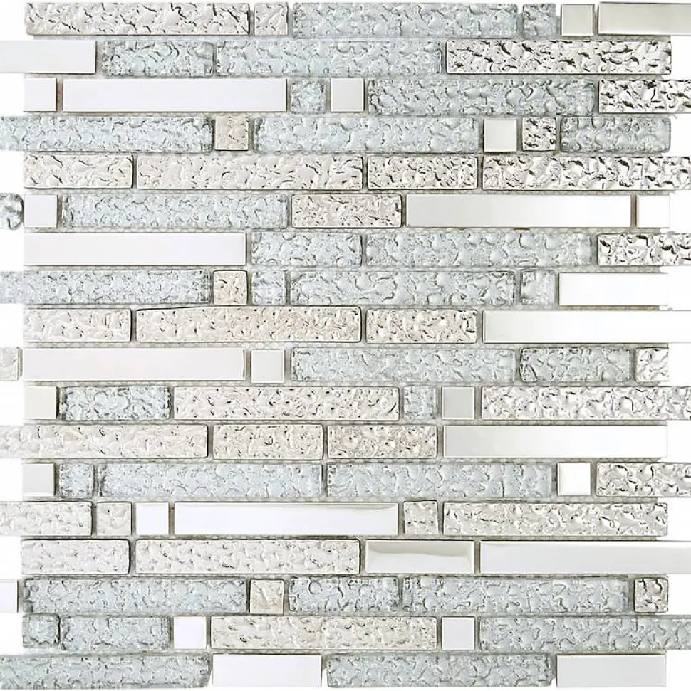 Mosaïque Alu / Verre - Gris / Frozen