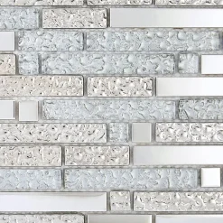 Mosaïque Alu / Verre - Gris / Frozen