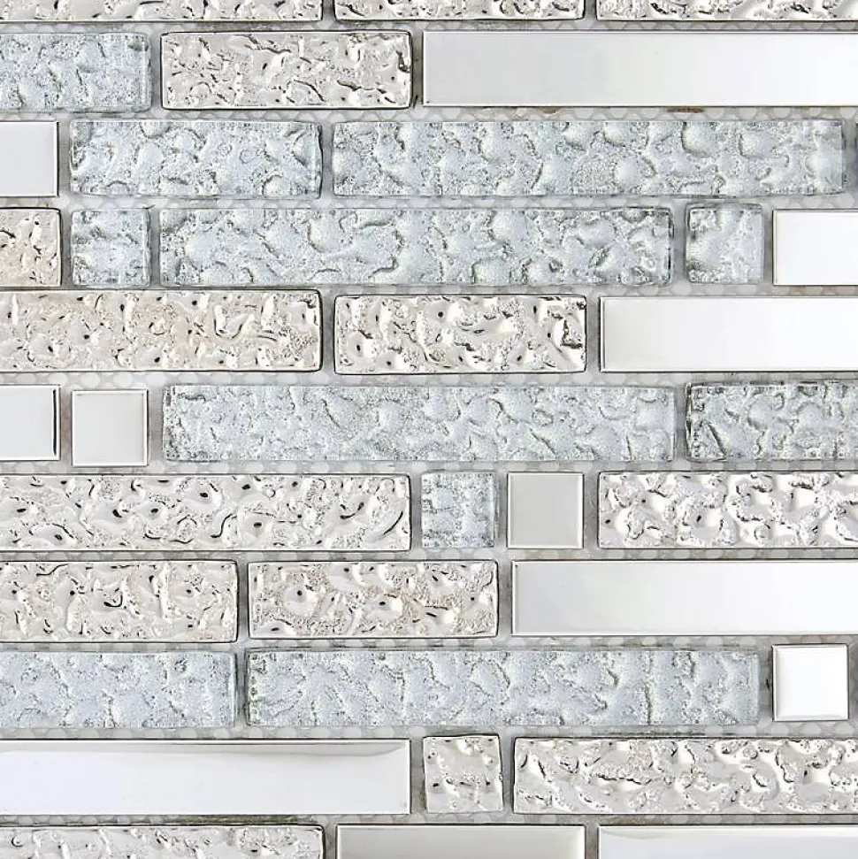 Mosaïque Alu / Verre - Gris / Frozen