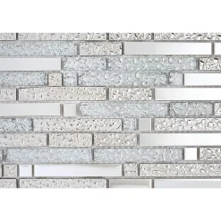 Mosaïque Alu / Verre - Gris / Frozen