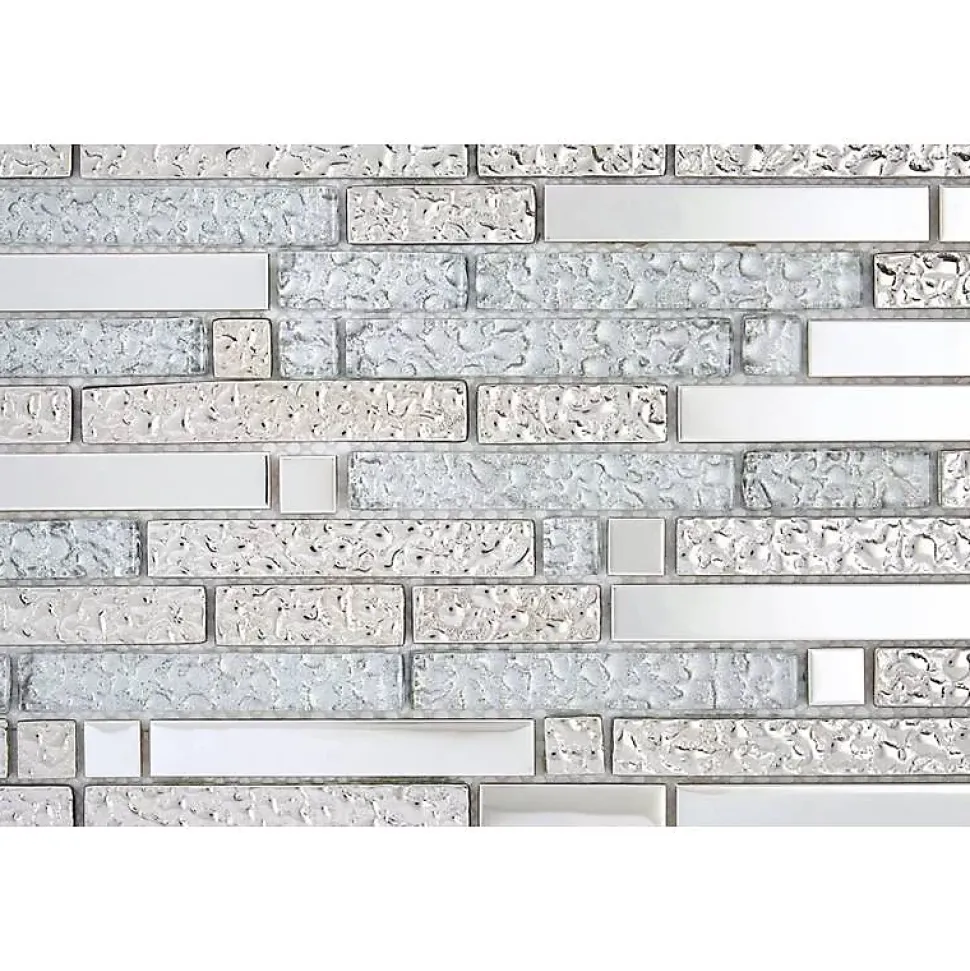 Mosaïque Alu / Verre - Gris / Frozen