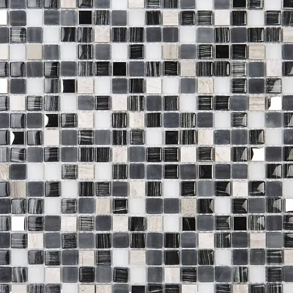 Mosaïque Pierre / Verre - 1.5 x 1.5 cm
