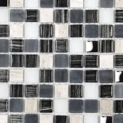 Mosaïque Pierre / Verre - 1.5 x 1.5 cm