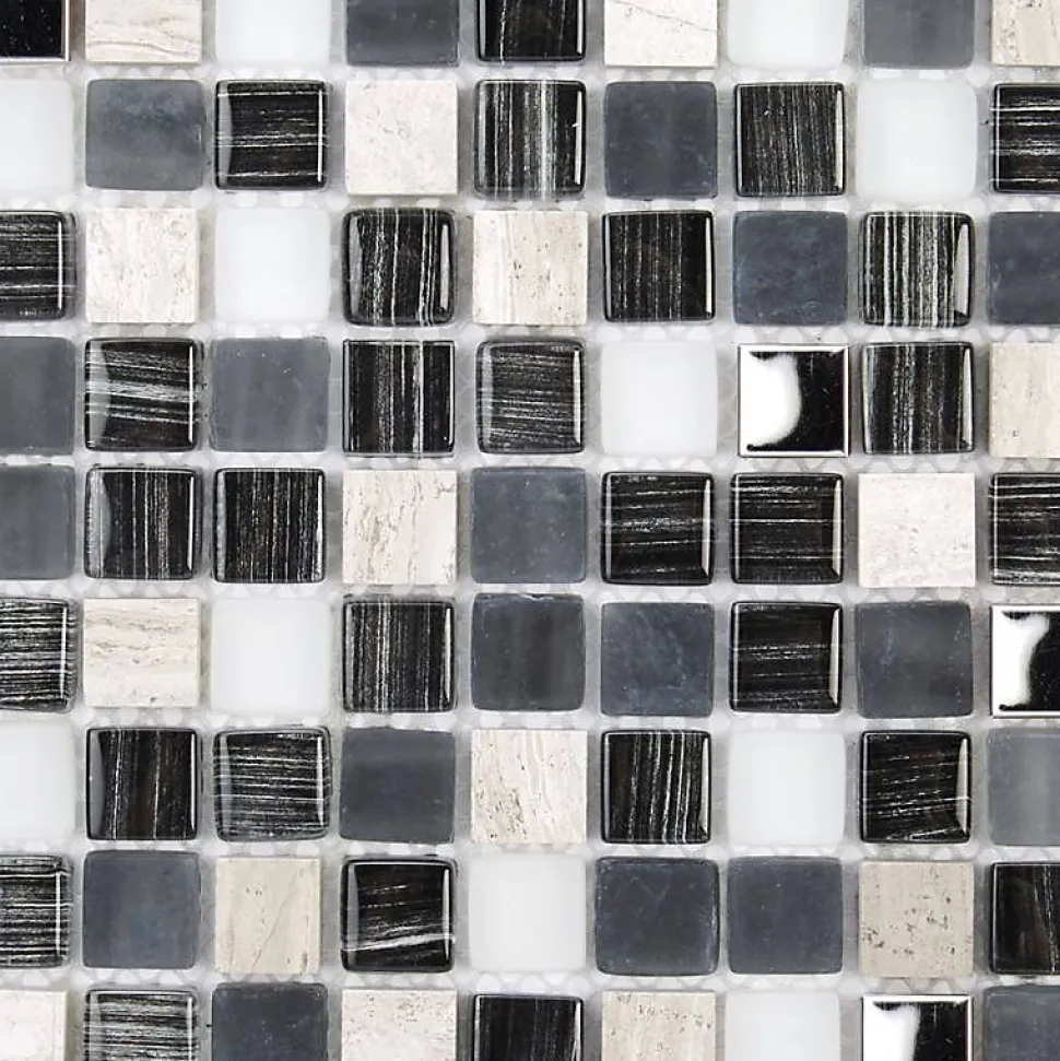 Mosaïque Pierre / Verre - 1.5 x 1.5 cm