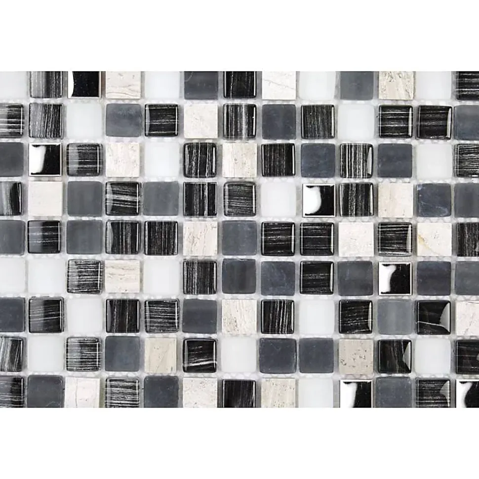 Mosaïque Pierre / Verre - 1.5 x 1.5 cm