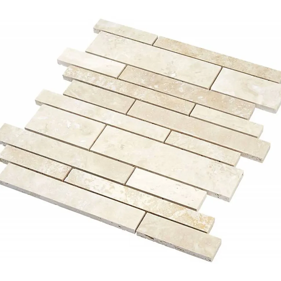 Mosaïque Travertin - Beige Vieilli - Barrettes