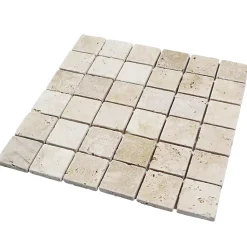 Mosaïque Travertin - Beige - 4.8 x 4.8 cm