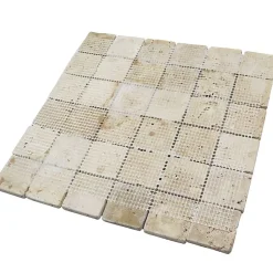 Mosaïque Travertin - Beige - 4.8 x 4.8 cm