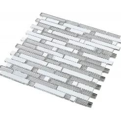 Mosaïque Verre - Chrome - Barrettes