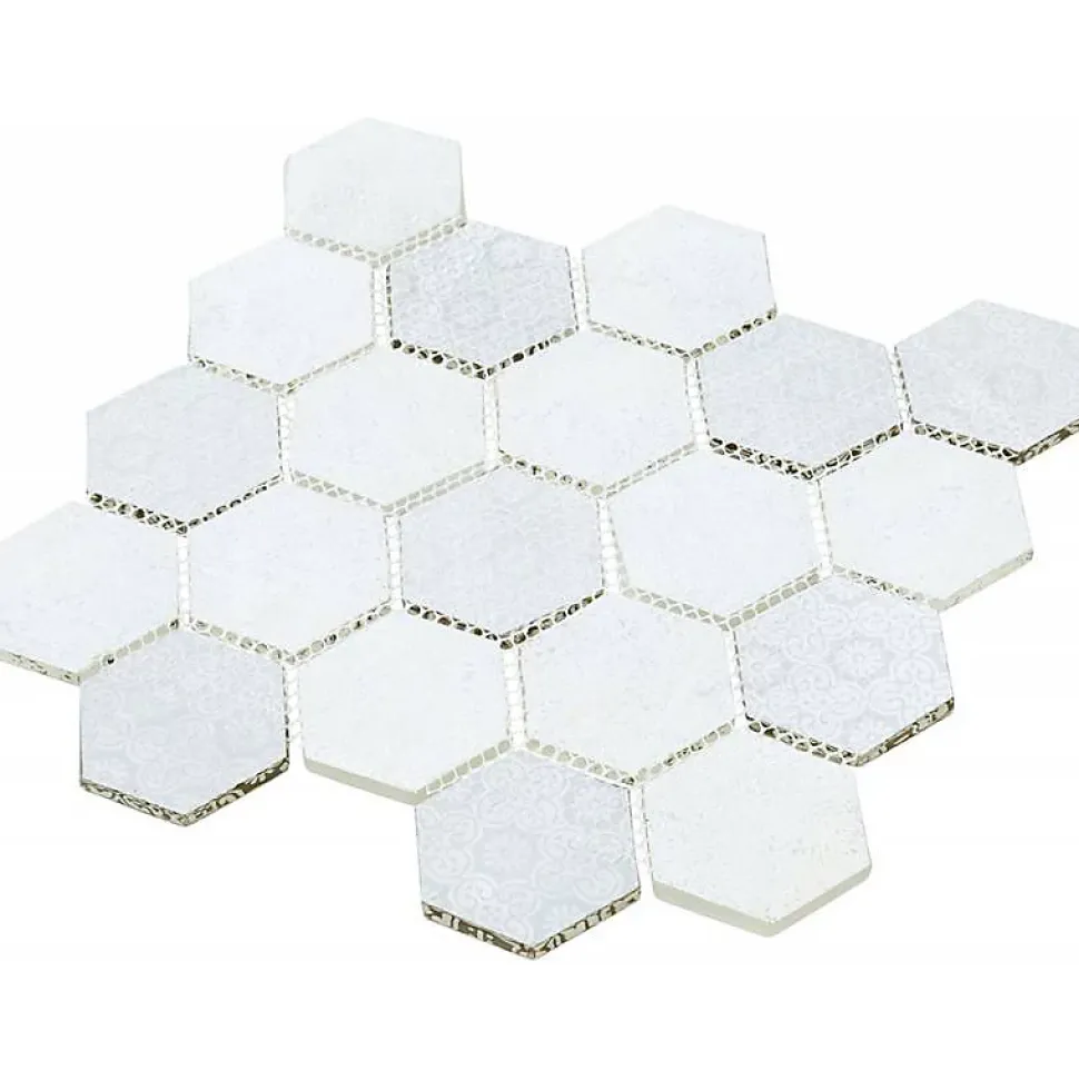 Mosaïque Verre - Mix Brown Déco - Hexagones