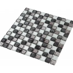 Mosaïque Verre - Mix Gris - 2.3 x 2.3 cm