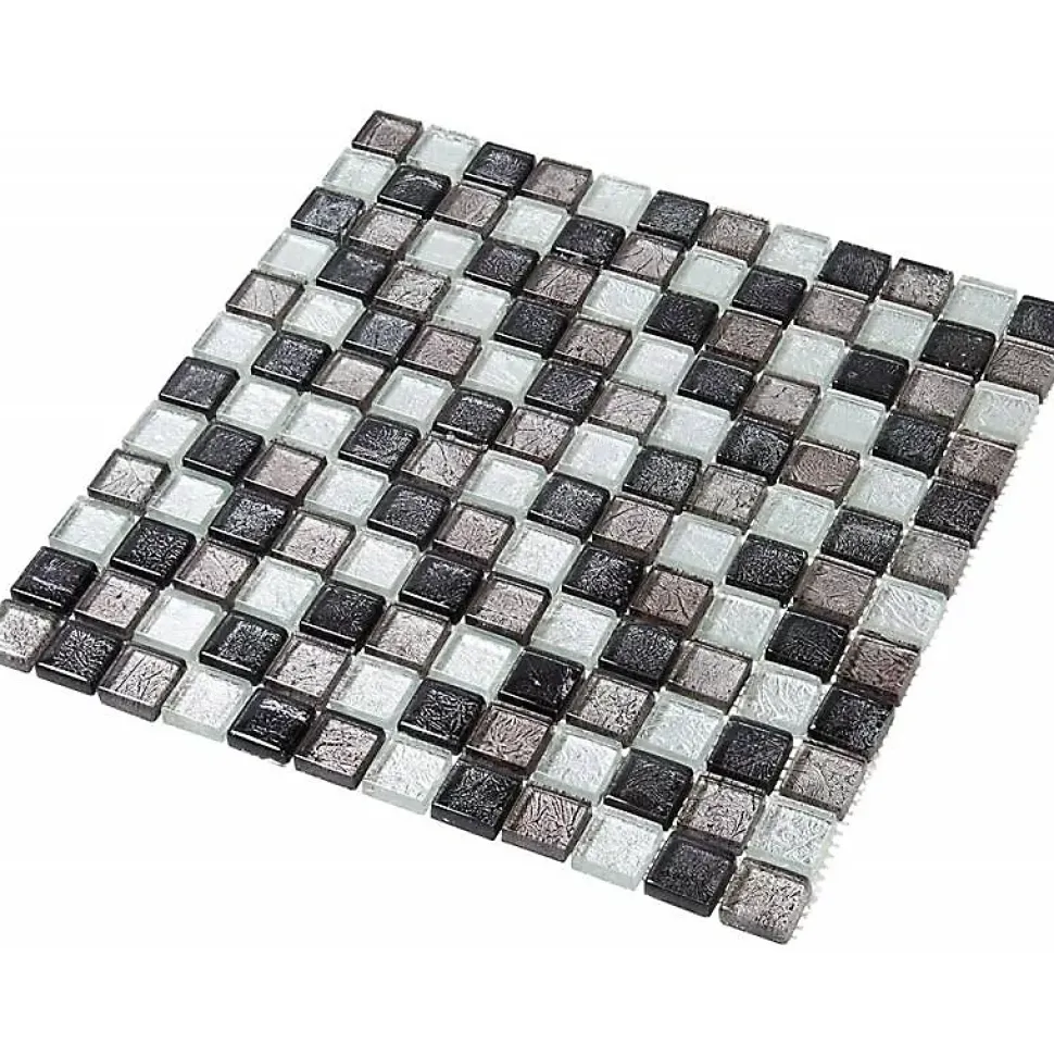 Mosaïque Verre - Mix Gris - 2.3 x 2.3 cm
