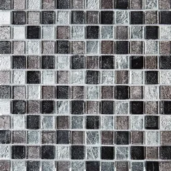 Mosaïque Verre - Mix Gris - 2.3 x 2.3 cm