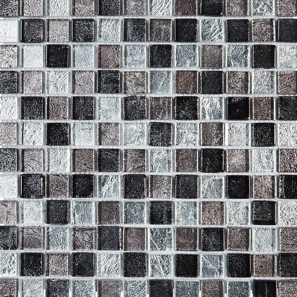 Mosaïque Verre - Mix Gris - 2.3 x 2.3 cm